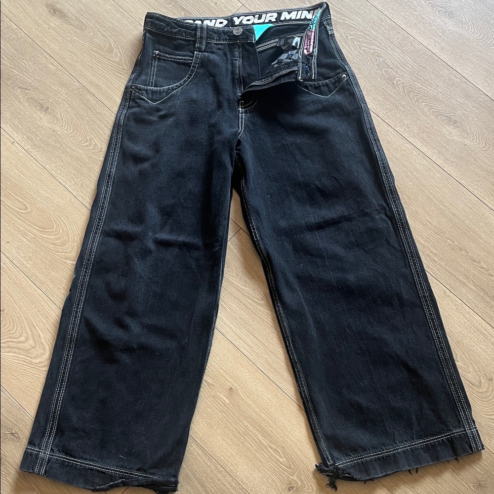 Relaxed Fit Black Denim Jeans for Men